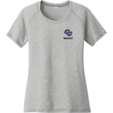 Curry College Ladies PosiCharge Tri-Blend Wicking Scoop Neck Raglan Tee